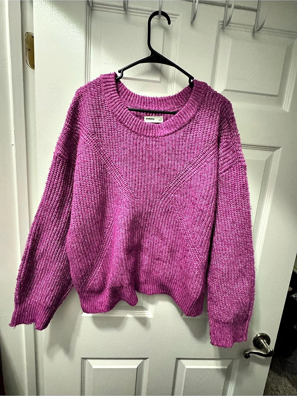 Sonoma Crew Neck Sweater in Pink Size Large Like New